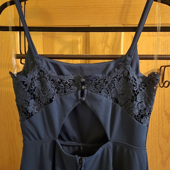 Trixxi Blue Wide Leg Jumpsuit Elegant High-Waisted Design - Picture 5 of 8